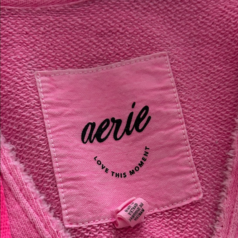 Aerie Bright Pink Hoodie Sweatshirt - Picture 2 of 5